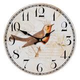 Ceas de perete lemn Bird Diametru 34 cm