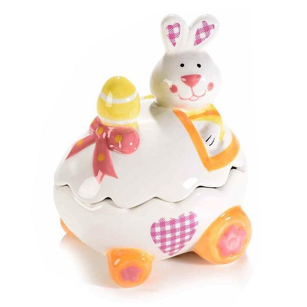 Ou paste cu model iepuras ceramica cm 12 cm x 10 cm x 13 h