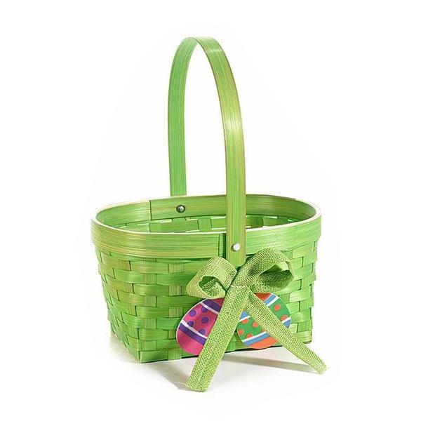 Cos bambus verde decor oua paste cm 20 cm x 17 cm x 25 h