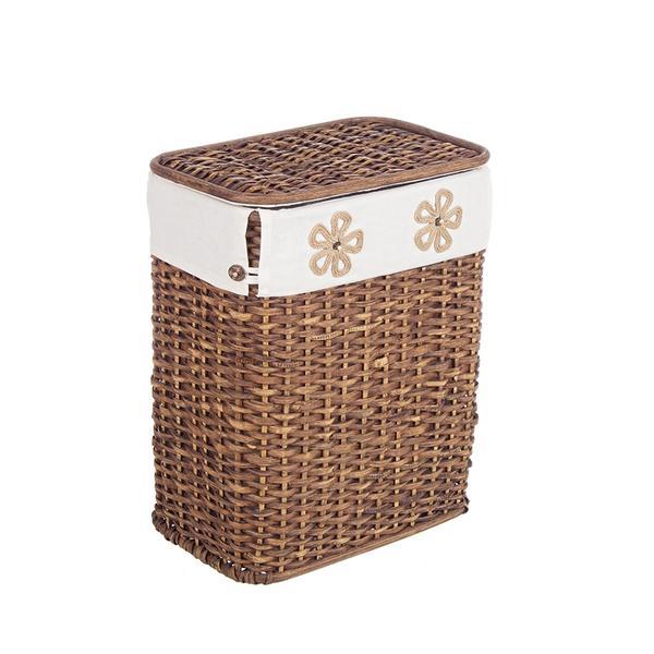 Cos rufe din rattan maro lily 38x25x48h
