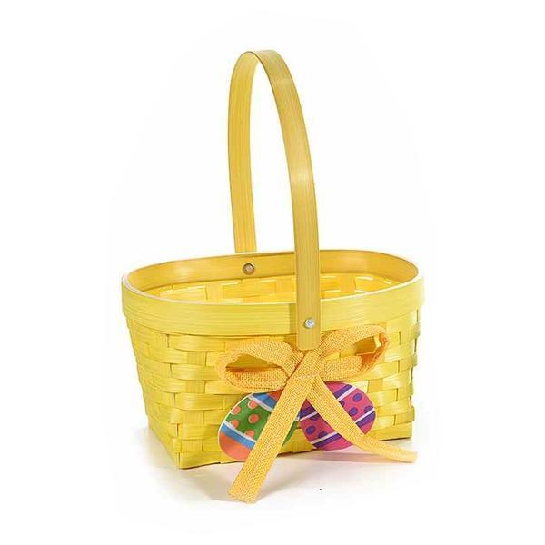 Cos bambus galben decor oua paste cm 20 cm x 17 cm x 25 h