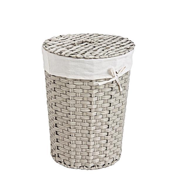 Cos rufe din rattan gri sissi diametru 33 cm x 44h