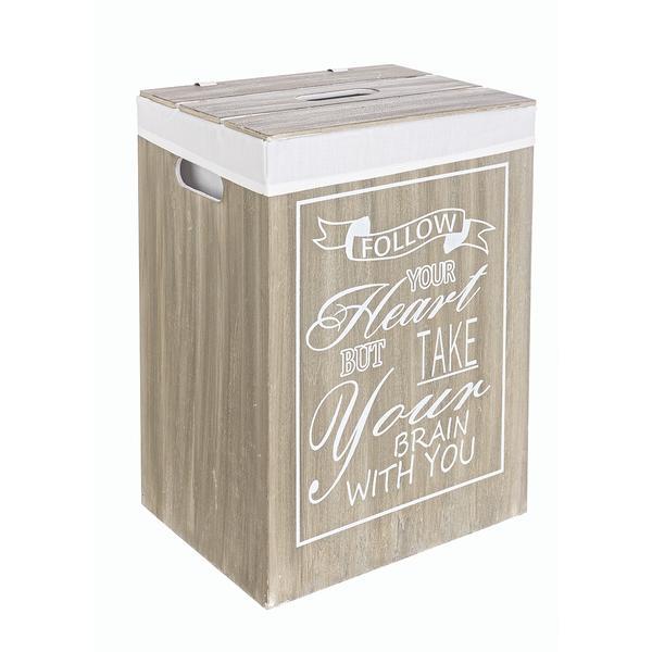 Cos rufe natur alb captusit din lemn chantal 40 cm x 30 cm x 54h