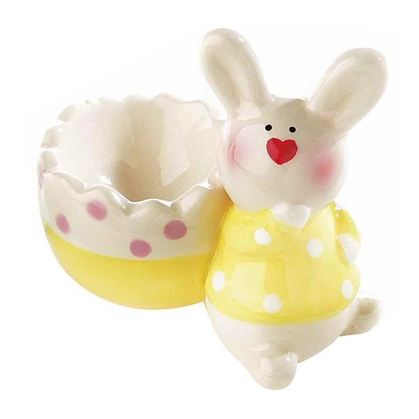 Suport ou ceramic bunny yellow