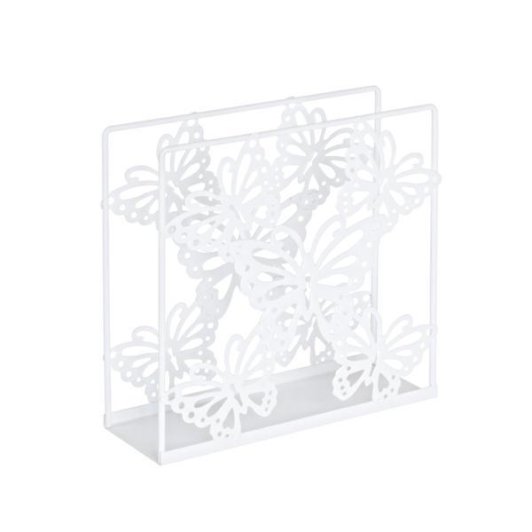 Suport pentru servetele metal alb 14 cm x 5 cm x 14h