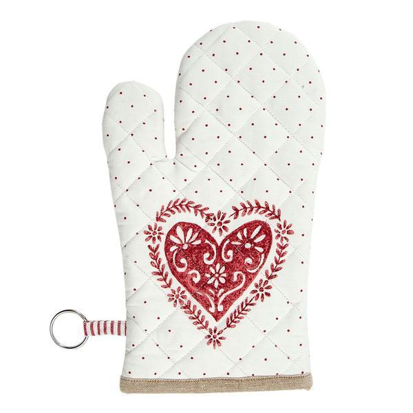 Manusa de bucatarie termorezistenta bumbac cuore 16 cm x 30 cm