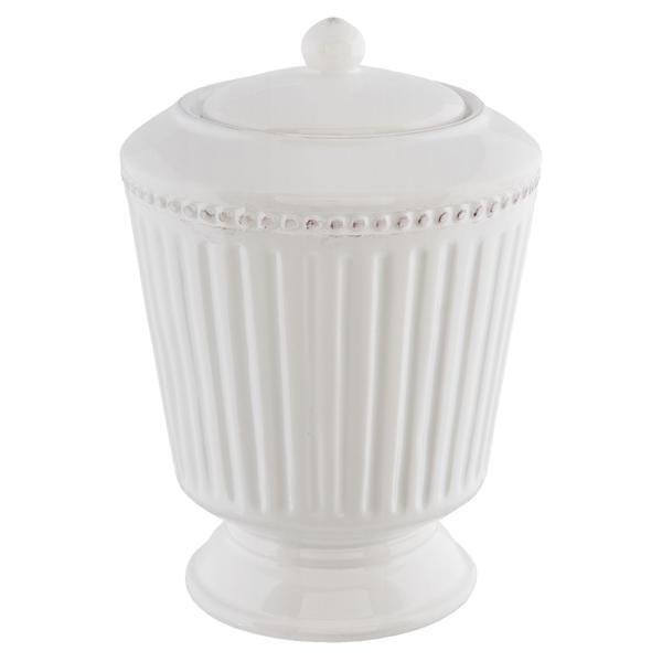 Borcan ceramica alb elegance diametru 16*22 cm - 2 l