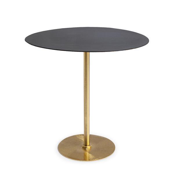 Masuta cafea fier forjat gri inchis auriu diametru 50 cm x 52h
