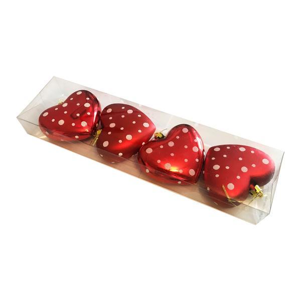 Set 4 globuri inimioara red