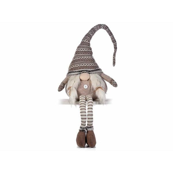 Figurina spiridus bej cu picioare textil cm 32x23x90 h