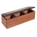 Cutie din lemn pentru ceai 3 compartimente 22 cm x 8 cm x 7 cm