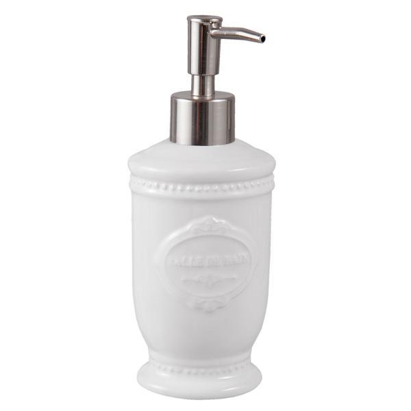 Dispenser ceramica alba pentru sapun salle de bain 8x6x19 cm