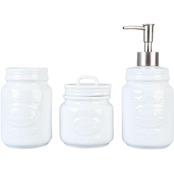 Set baie ceramica alba 3 piese salle de bain