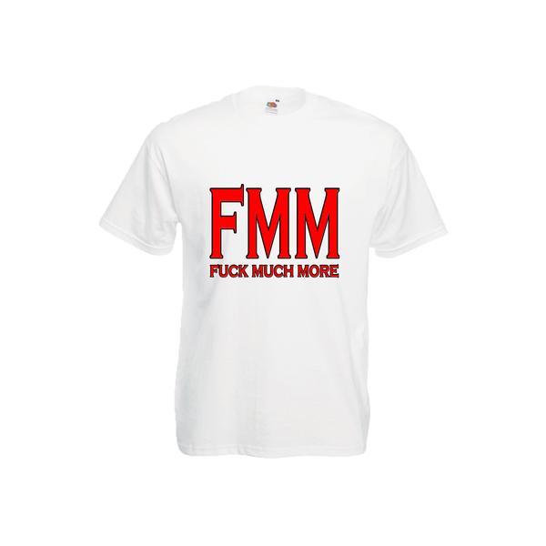 Tricou alb personalizat mesaj haios FMM, M