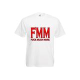 Tricou alb personalizat mesaj haios FMM, 2XL