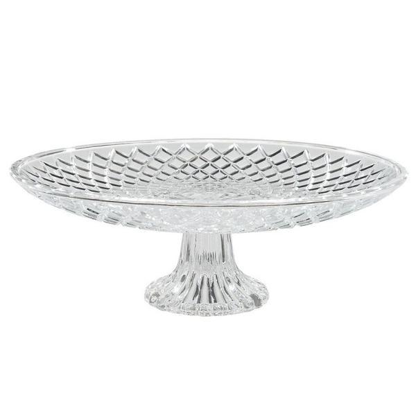 Platou pentru prajituri aperitive sticla diametru 20 cm x 8 cm