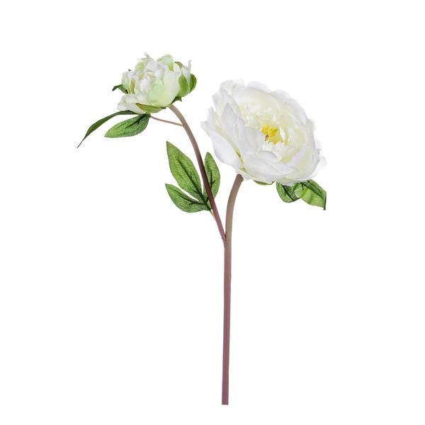 Floare artificiala peonia alba 43 cm