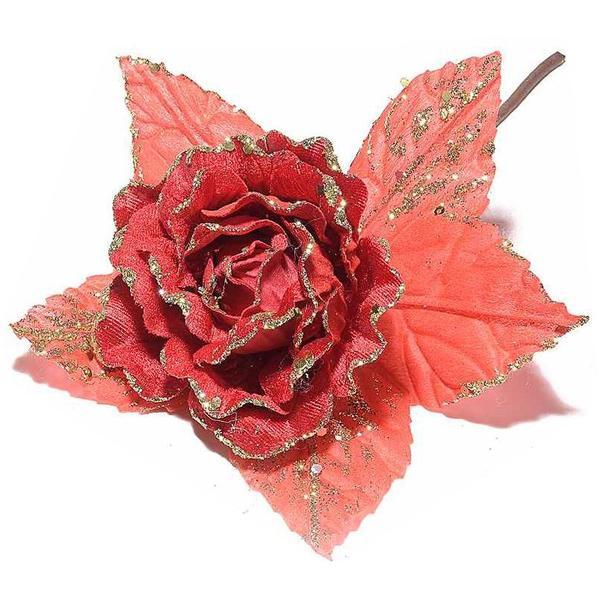 Peonia red glitter 16 x 23 h
