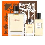 Set cadou Apă de parfum 75ml + mini parfum 5ml + gel dus 40ml HERMES Terre d'Hermes