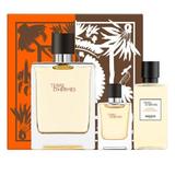 Set cadou Apă de parfum 100ml + Miniatura 5 ml + Gel de dus 40 ml HERMES Terre d'Hermes Eau Intense Vetiver 