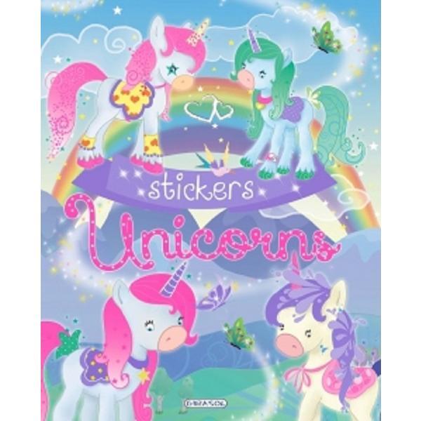 Unicorns stickers. bleu, editura girasol