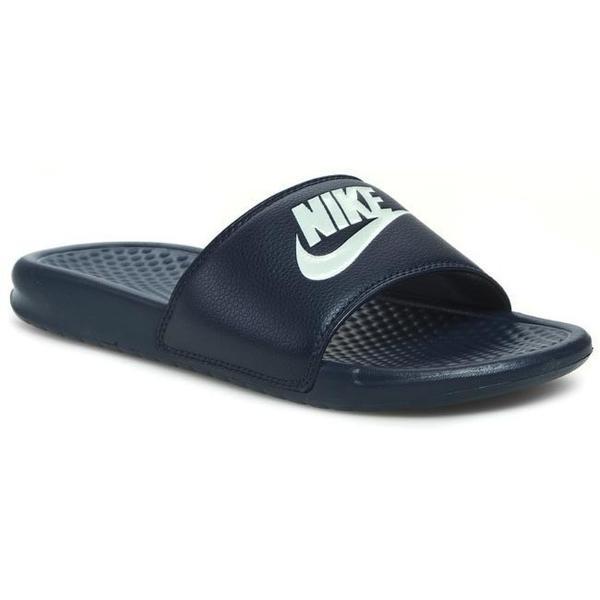 Slapi barbati nike benassi just do it 343880-403, 38.5, albastru