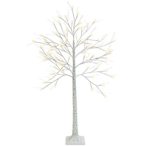 Copac decorativ alb cu led diametru 75 cm x 130 h - decorer