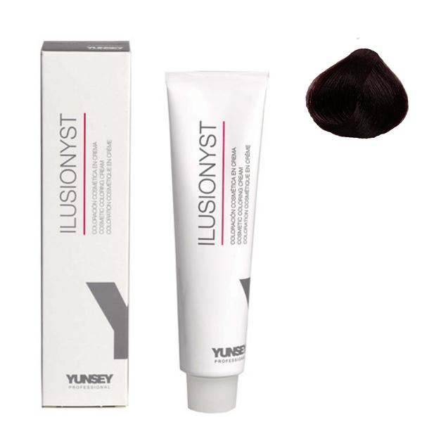 Vopsea permanenta pentru par ilusionyst nr. 4/65 saten mediu roscat yunsey, 60ml
