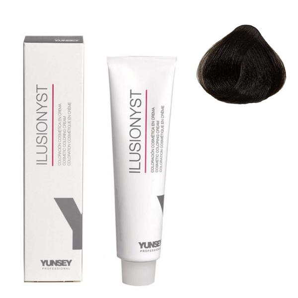 Vopsea permanenta pentru par ilusionyst nr. 5 maro deschis yunsey, 100ml