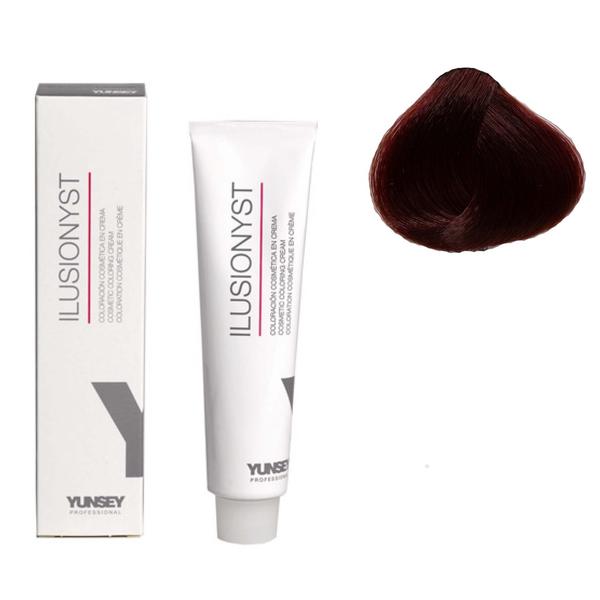Vopsea permanenta pentru par ilusionyst nr. 6/55 blond inchis roscat intens yunsey, 60ml