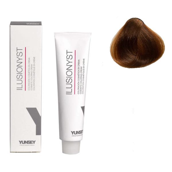 Vopsea Permanenta pentru Par Ilusionyst Nr. 7/34 Blond Mediu Auriu Aramiu Yunsey, 60ml