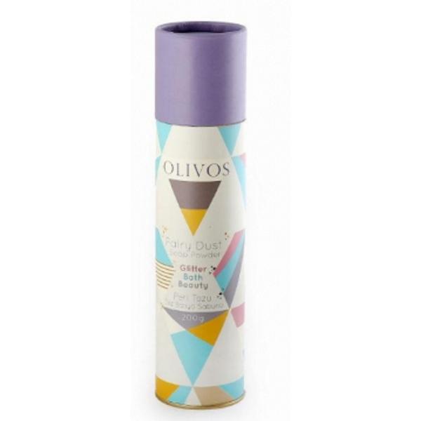 Pudra de Sapun Spumant si Exfoliant de Baie cu Particule de Sclipici si Ulei de Masline Olivos, 200 g 200