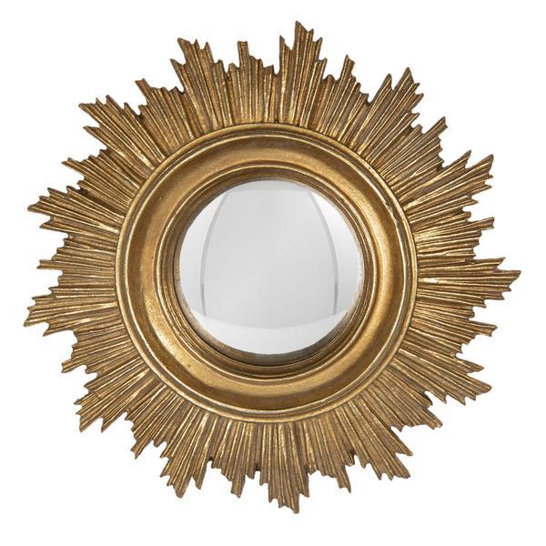 Oglinda decorativa perete rotunda polirasina auriu vintage diametru 18 cm x 2 cm - decorer