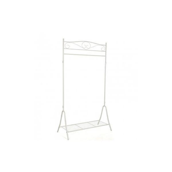 Stender haine metal alb crem