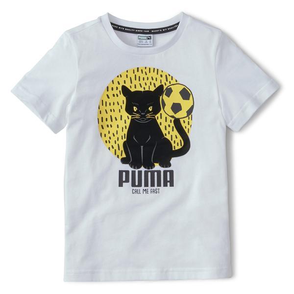 Tricou copii puma animals suede 58335102, 99-104 cm, alb