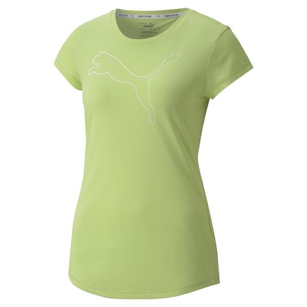 Tricou femei puma active logo heather 85187396, l, verde