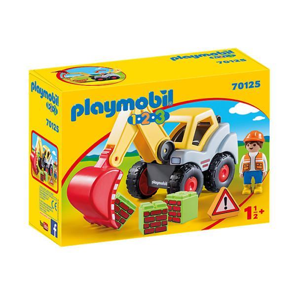Playmobil 1.2.3 excavator cu brat mobil