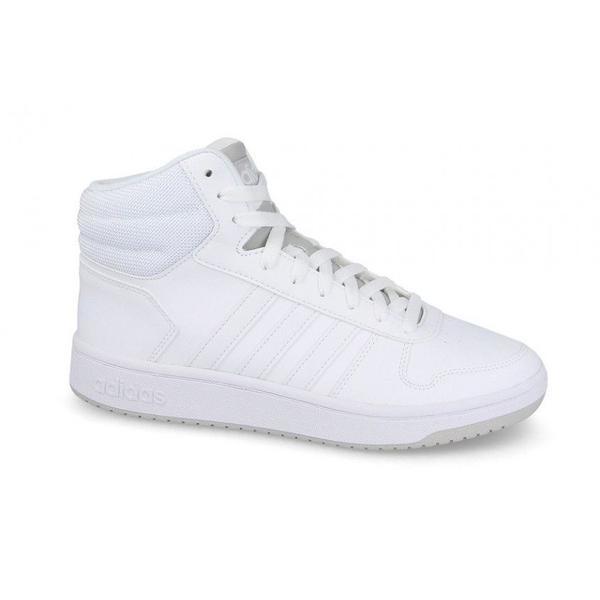 Pantofi sport barbati adidas hoops 2.0 mid f34813, 46, alb