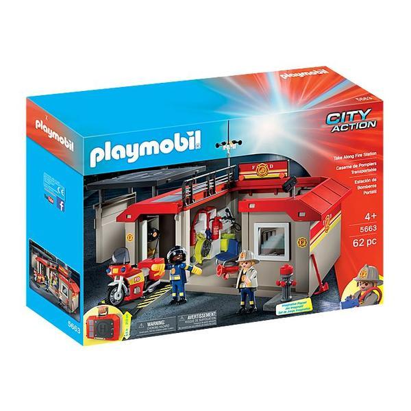Playmobil City Action - Set mobil statie de Pompieri