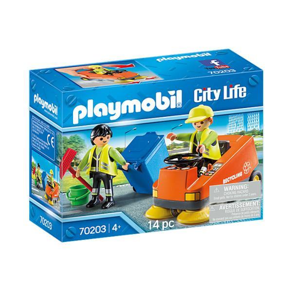 Playmobil City Life Agenti de salubritate cu masina