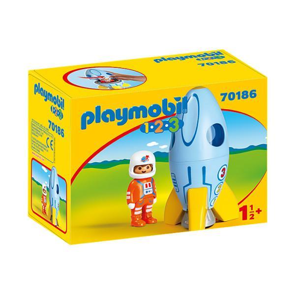 Playmobil 1.2.3 Astronaut cu racheta