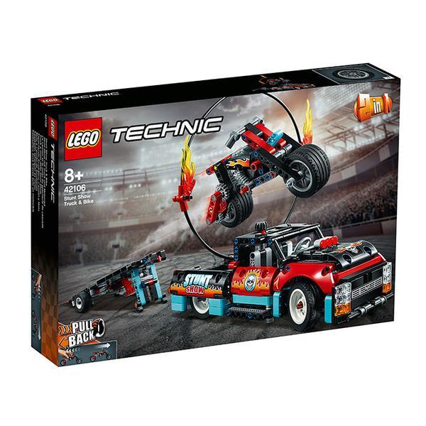 Lego Technic - Camion si motocicleta pentru cascadorii