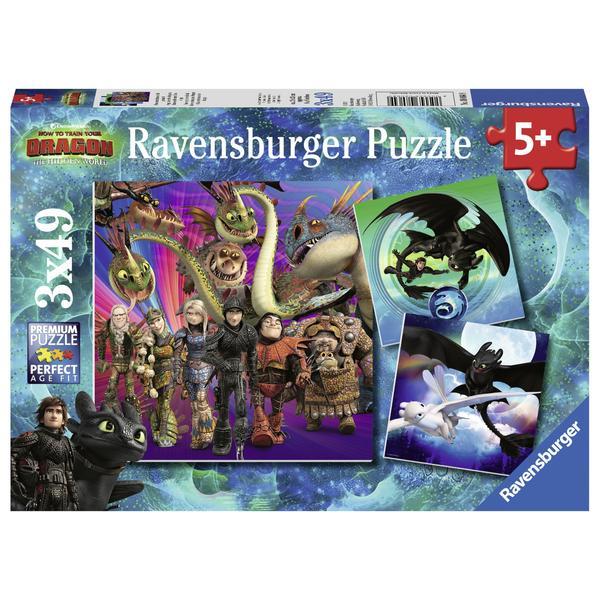 Puzzle dragons iii 3x49 piese ravensburger