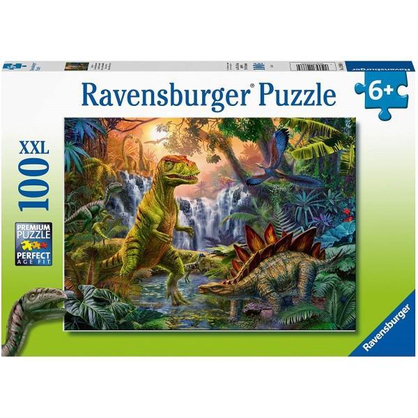 Puzzle oaza dinozaurilor 100 piese ravensburger 