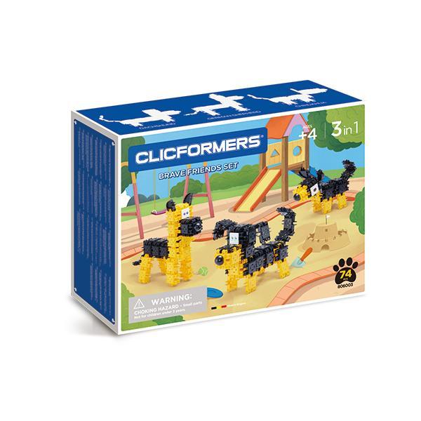 Set constructie clicformers catei prietenosi 74 piese clics toys