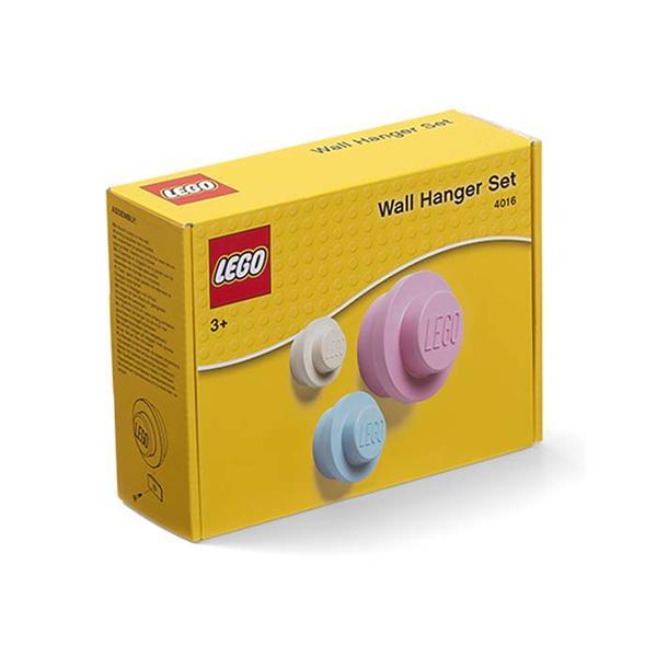 Cuier LEGO 3 culori alb,roz,bleu