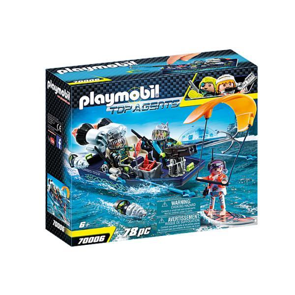 Playmobil top agents echipa s.h.a.r.k. cu barca