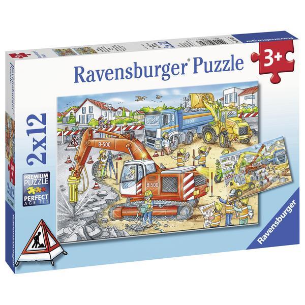 Puzzle santier in lucru 2x12 piese Ravensburger