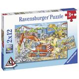 Puzzle santier in lucru 2x12 piese Ravensburger 