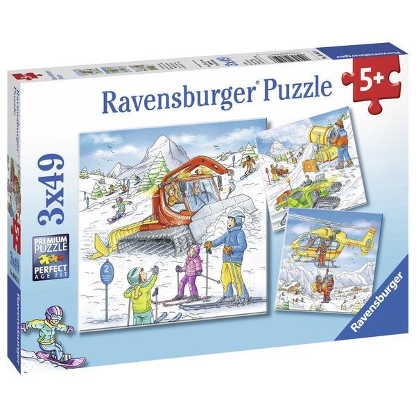 Puzzle partie de schi 3x49 piese Ravensburger